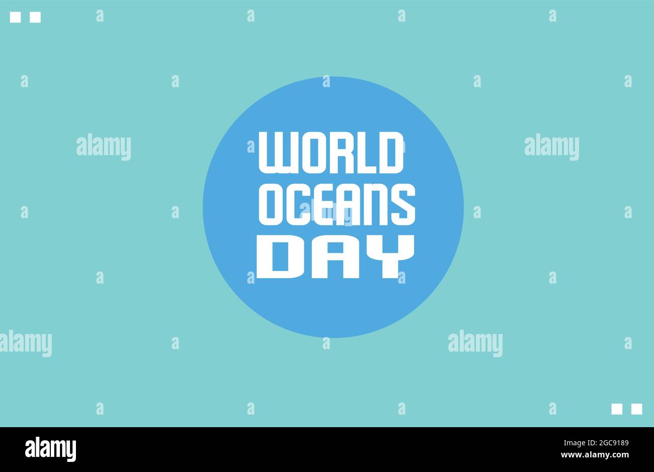 Modello vettore World Oceans Day Illustrazione Vettoriale
