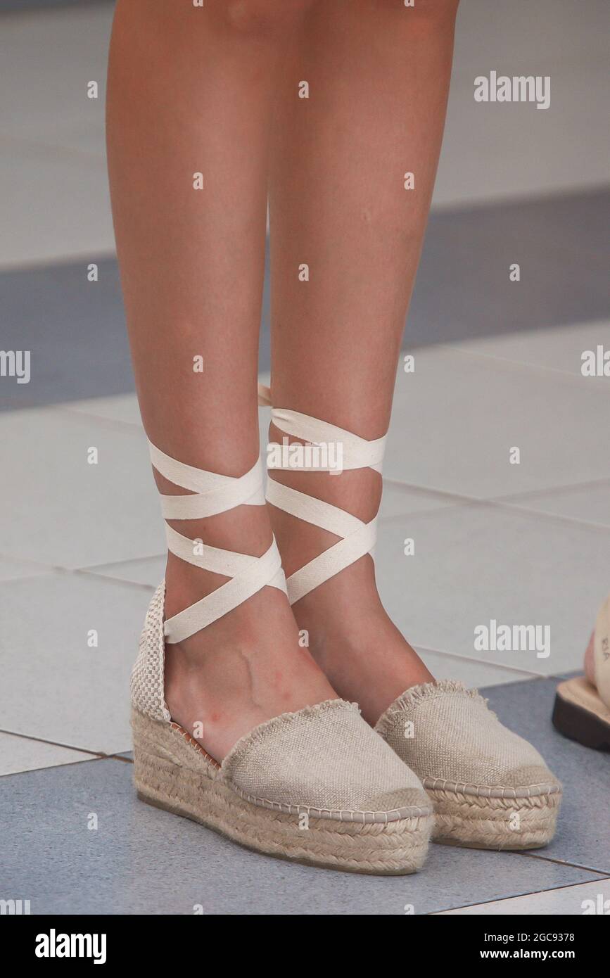 Palma, Spagna. 07 agosto 2021. **NESSUNA SPAGNA** il Re Felipe VI di Spagna, la Regina Letizia di Spagna, la Principessa ereditaria Leonor, la Principessa Sofia partecipano all'accoglienza e al tributo a Joan Cardona, dopo aver partecipato ai Giochi Olimpici di Tokyo 2020, vincendo una medaglia di bronzo nella classe Finn, Durante la 39° Coppa del mondo di vela Copa del Rey Mapfre - 6° giorno al Real Club Nautico il 7 agosto 2021 a Palma, Spagna. Credit: Jimmy Olsen/Media Punch/Alamy Live News Foto Stock