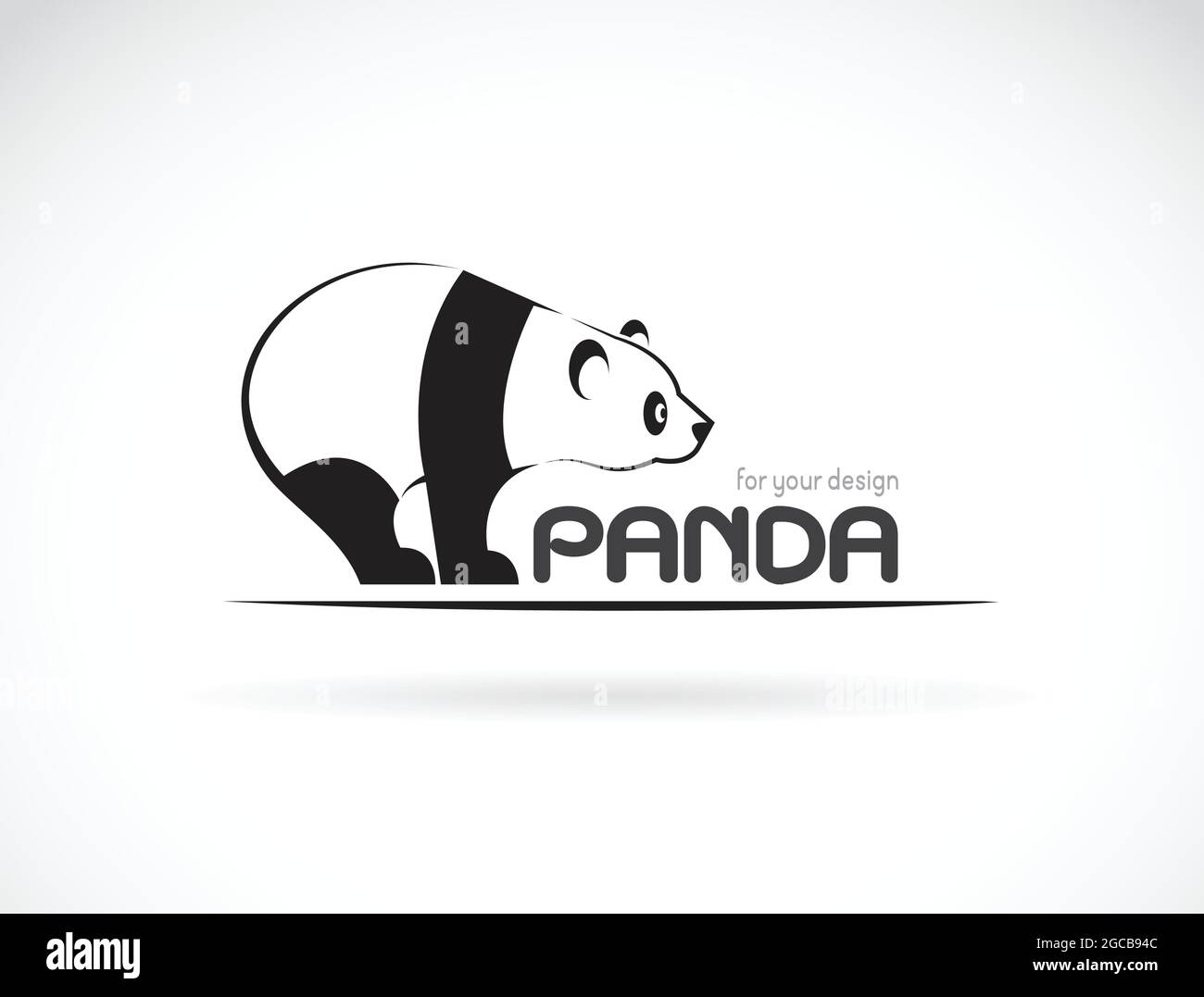 Immagine vettoriale di un disegno di panda su sfondo bianco. Illustrazione vettoriale a livelli facilmente modificabile. Animali selvatici. Illustrazione Vettoriale