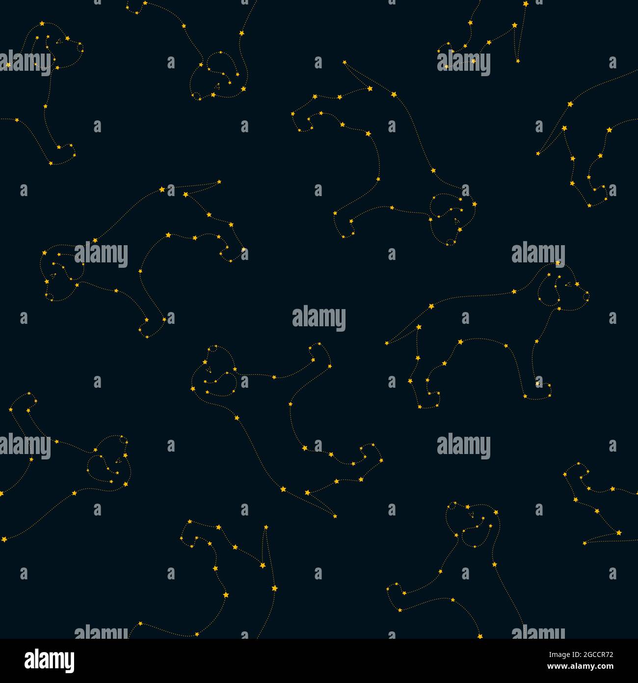 Carino cani senza cuciture modello. Progettare elemento di schizzo per tessuto, stampe per abiti. Illustrazione vettoriale. Illustrazione Vettoriale