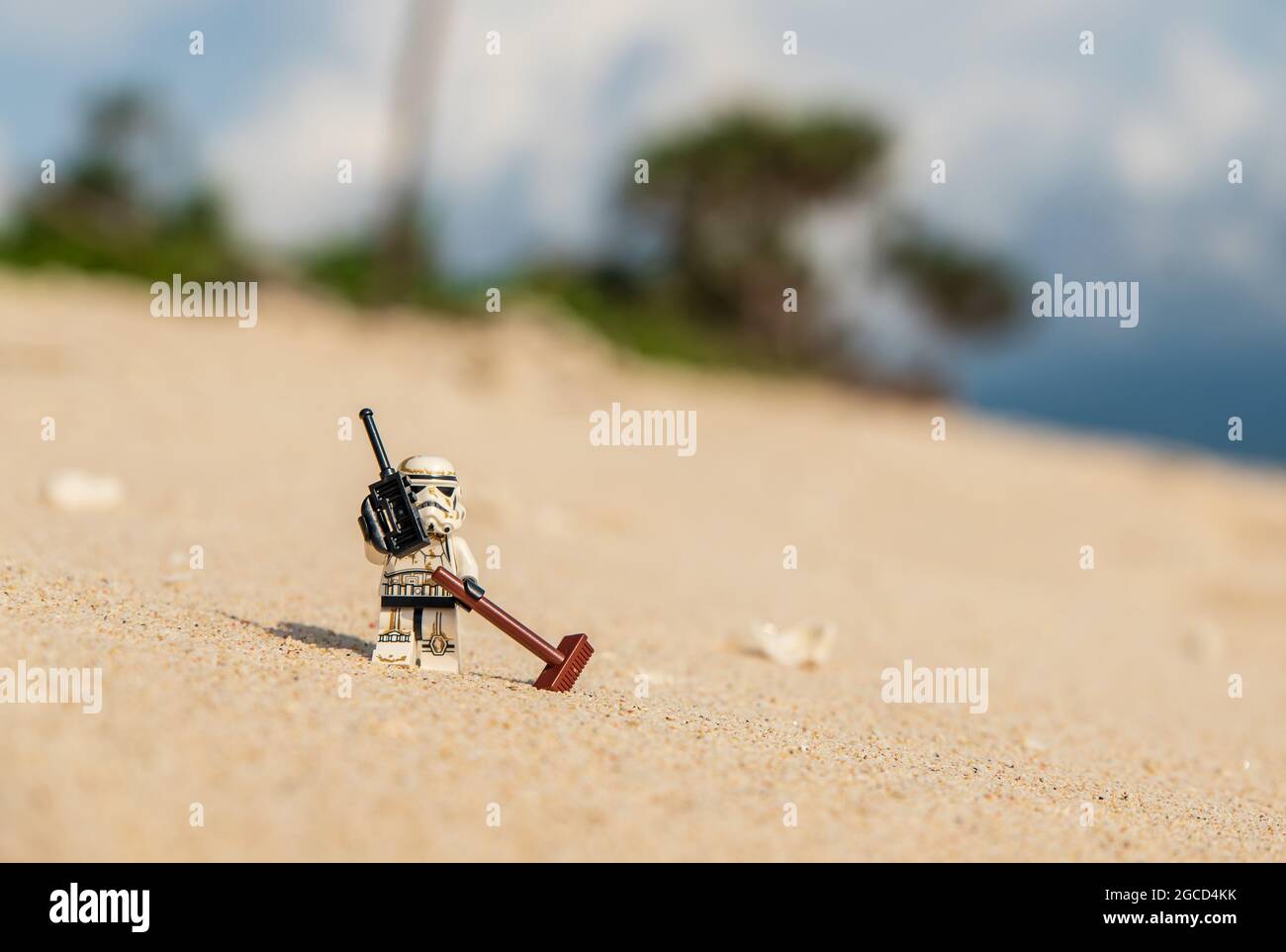 LEGO star wars minifigura stormtrooper Foto Stock