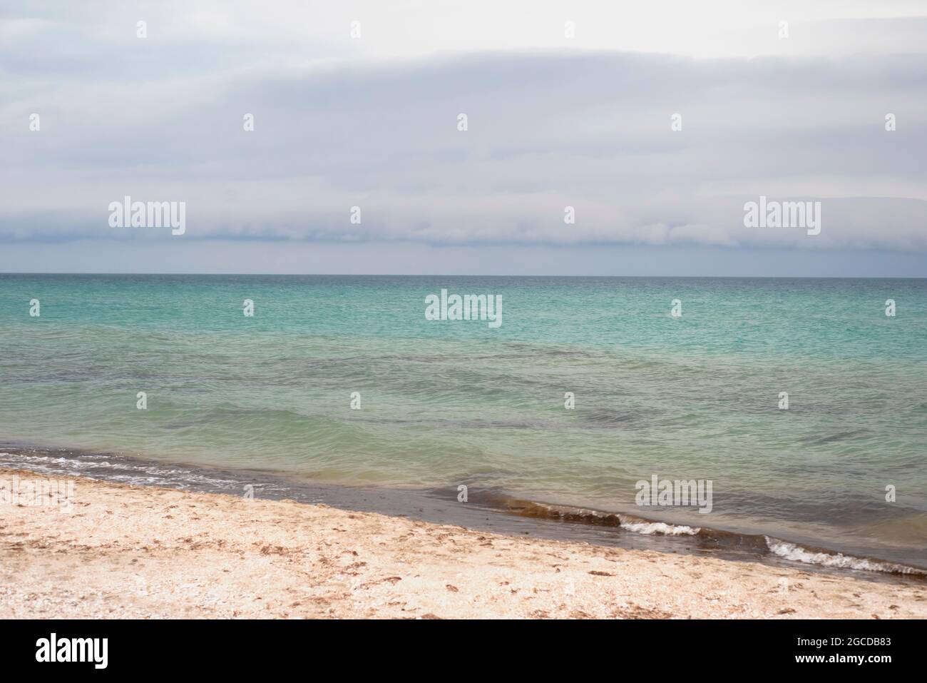 Sfondi marini. Mare. Sabbia. Cielo. Foto Stock