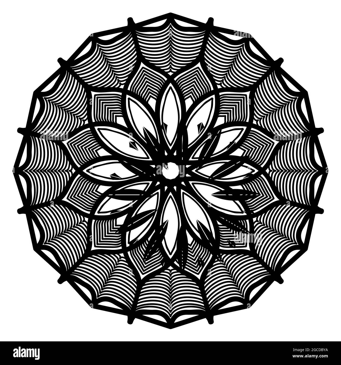 arabo ornamentale rotondo simmetria islamica stampa modello sfondo design elemento texture Illustrazione Vettoriale