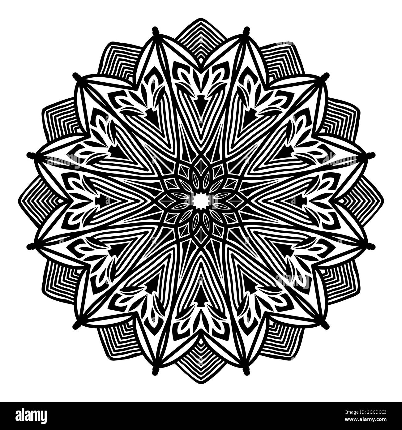 design modello mandala stile messicano per l'elemento di sfondo della carta di invito islamica Illustrazione Vettoriale