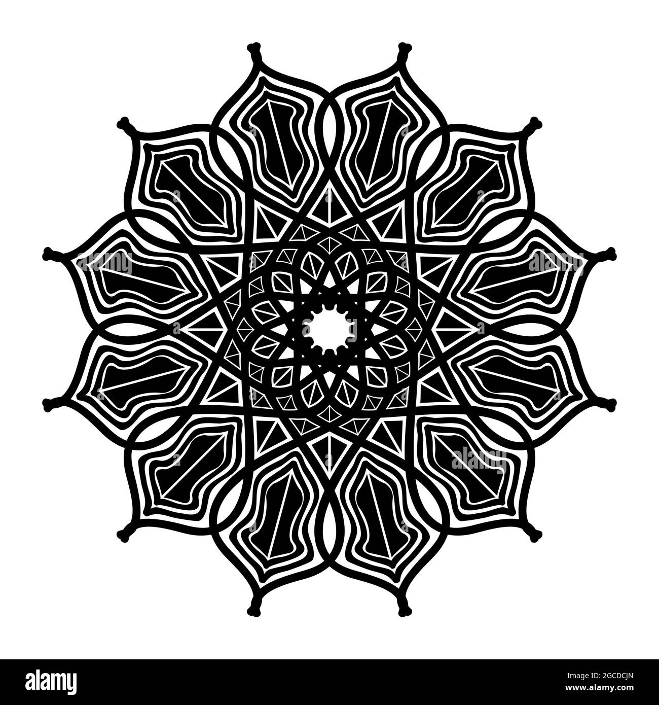 eleganza sfondo design artistico con stile arabo tradizionale geometric mandala design Illustrazione Vettoriale