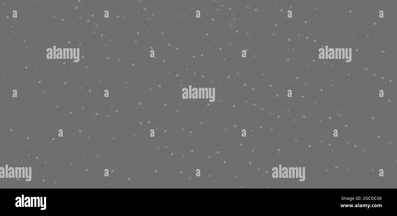 Bella illustrazione astratta della tecnologia futuristica. Sfondo sociale di natwork Foto Stock