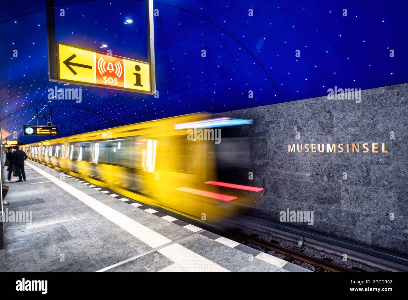 Sternenhimmel im neuen Bahnhof Museumsinsel der Linie U5, Berlino, Germania, Europa Foto Stock