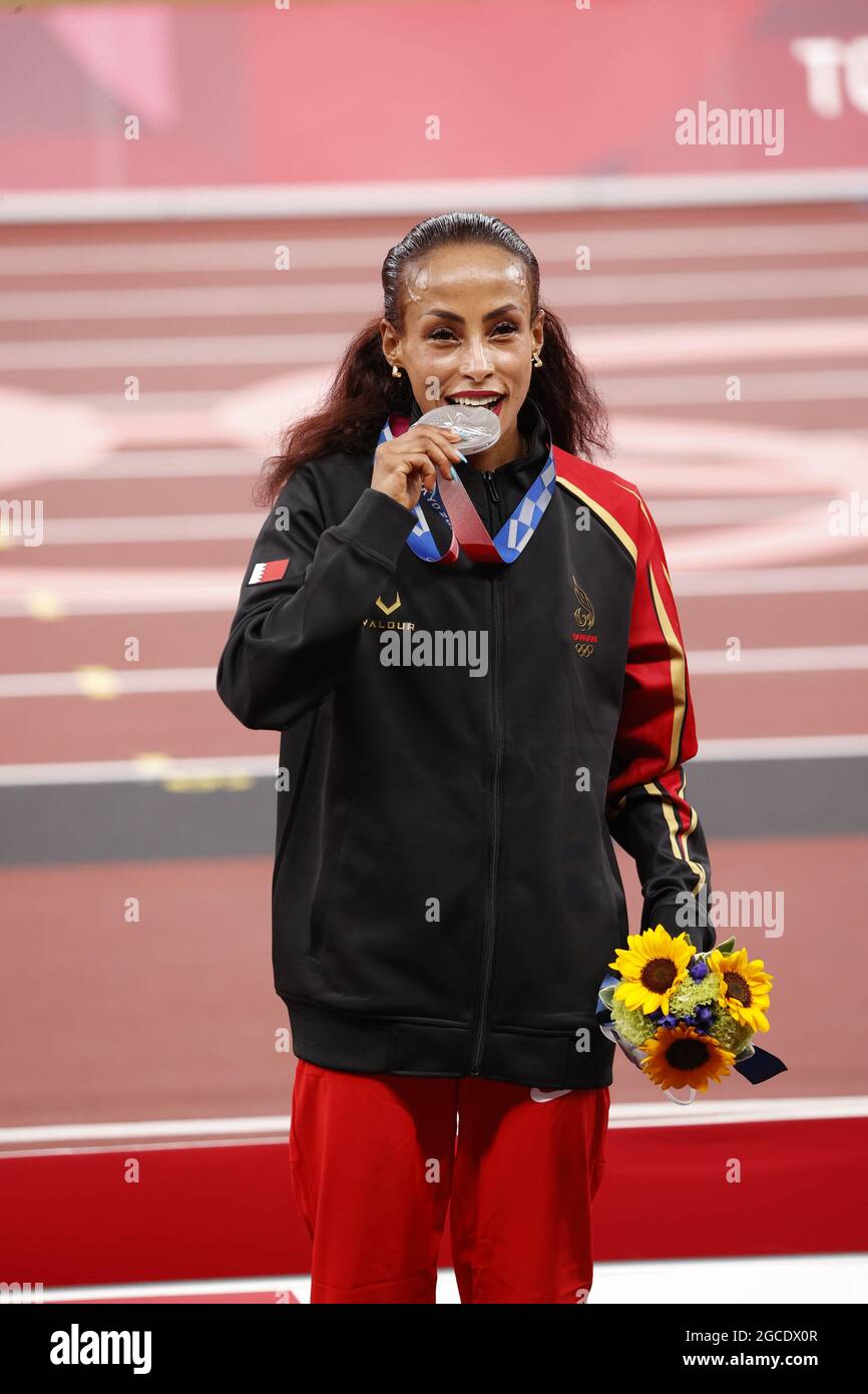 GEZAHEGNE Kalkidan (BRN) seconda Medaglia d'Argento durante i Giochi Olimpici Tokyo 2020, Atletica Femminile 10000m finale il 7 agosto 2021 allo Stadio Olimpico di Tokyo, Giappone - Foto Yuya Nagase / Foto Kishimoto / DPPI Foto Stock