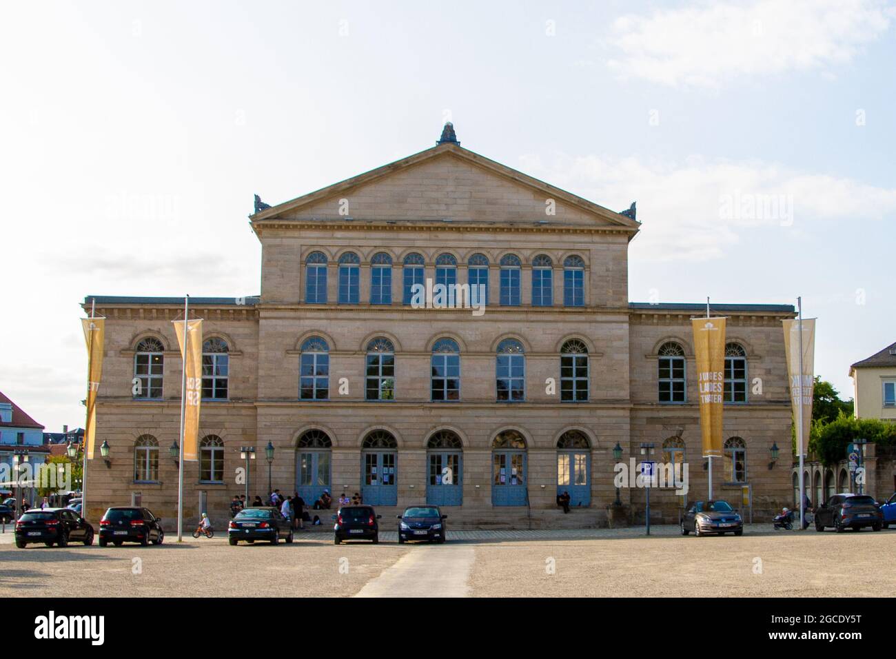 Coburg, Germania, 17 luglio 2021. Il Landestheater Coburg o Coburg state Theatre è un teatro di medie dimensioni. Opera, operetta, teatro e balletto. Foto Stock