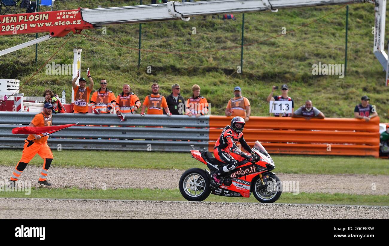 Autodrom Most, Most, Repubblica Ceca, 08 ago 2021, Scott Redding 1° durante la Repubblica Ceca - FIM Superbike World Championship 2021 - gara 2, World Superbike - SBK - Foto otto Moretti / LM Foto Stock