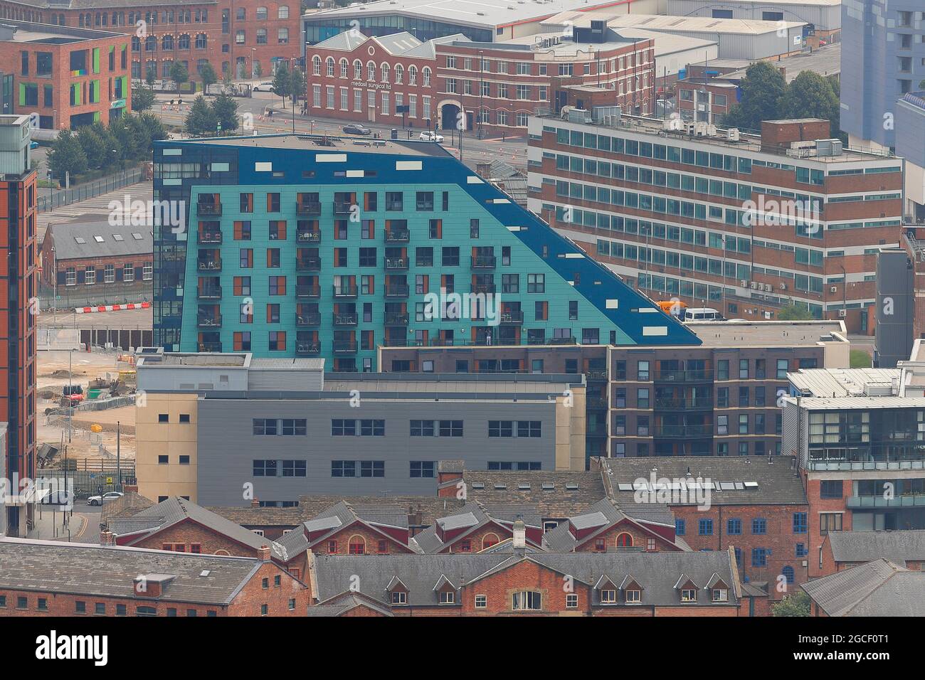 Uffici e appartamenti situati presso il Brewery Wharf nel centro di Leeds Foto Stock