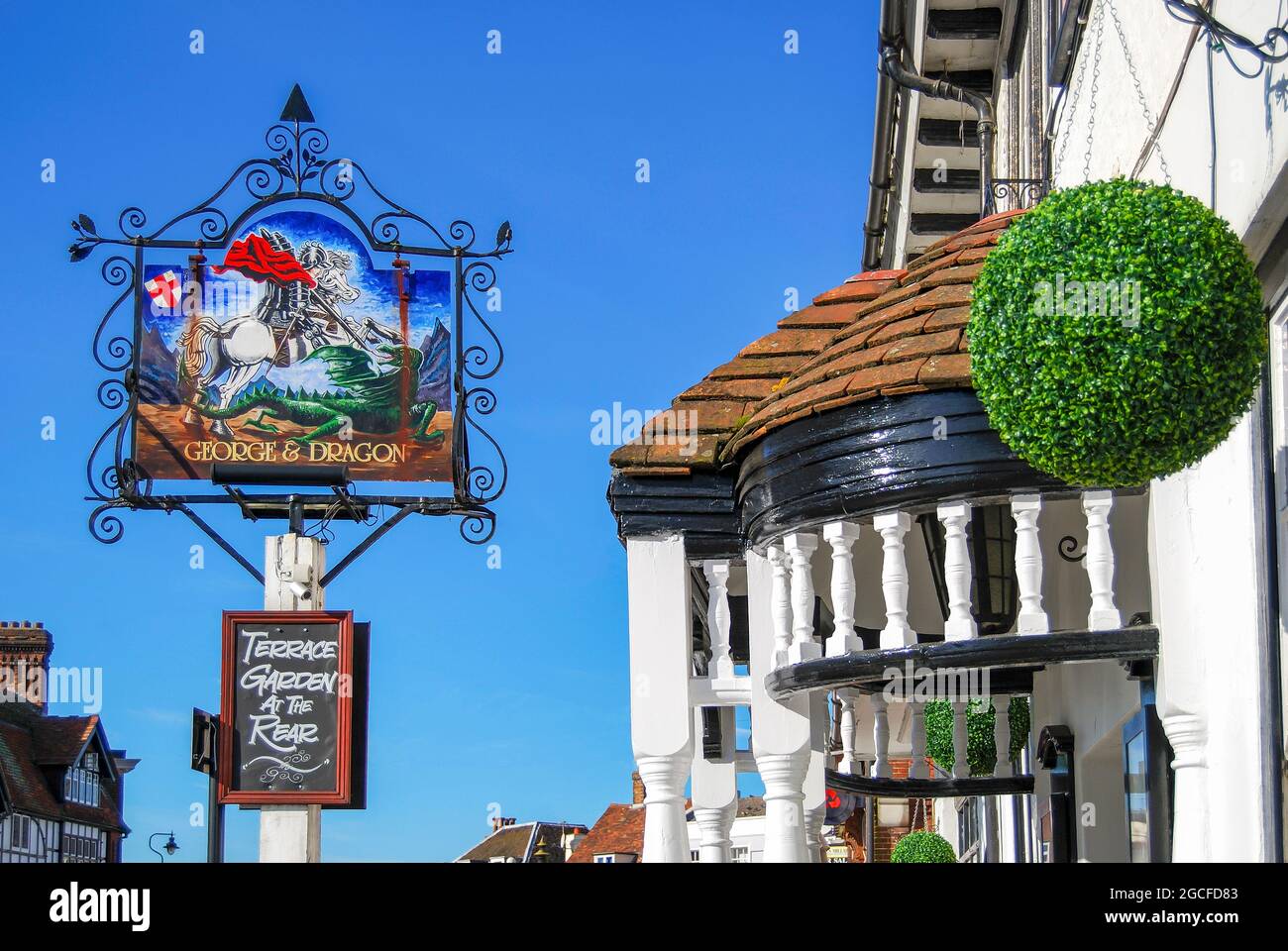 Il George & Dragon Pub, la piazza del mercato, Westerham, Kent, England, Regno Unito Foto Stock