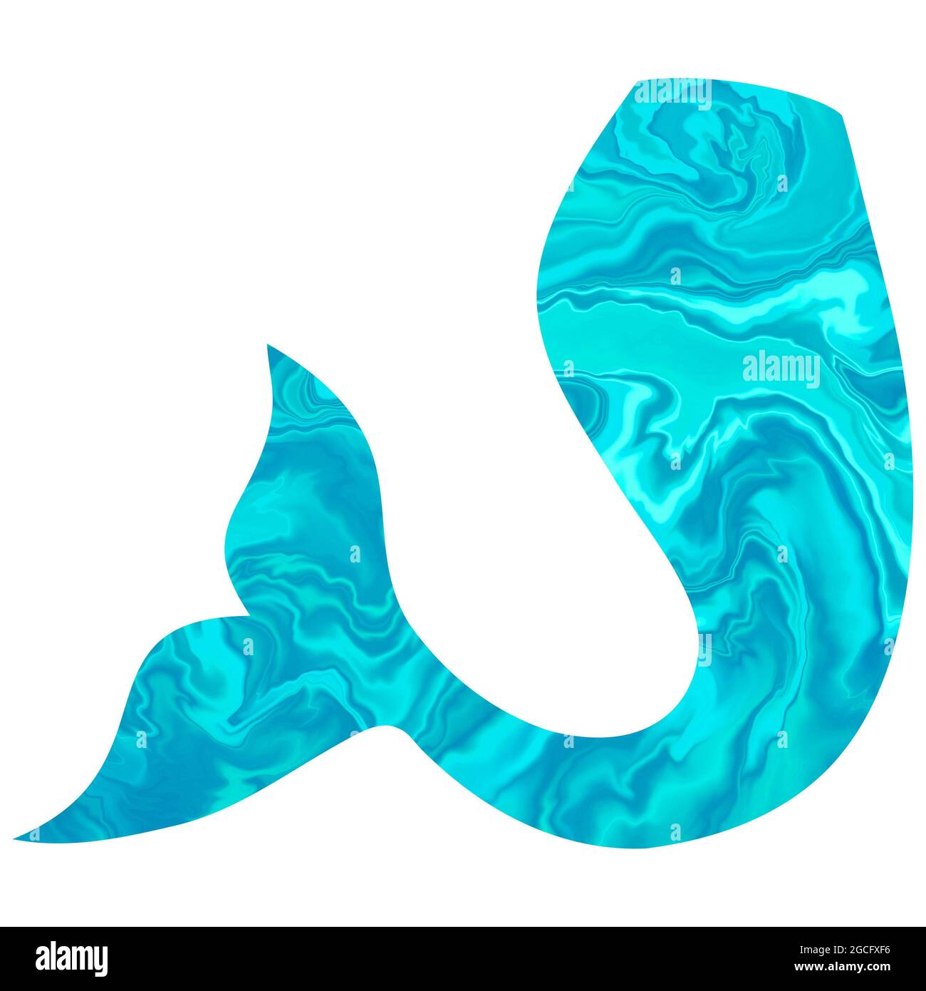 Coda di sirena blu Foto stock - Alamy