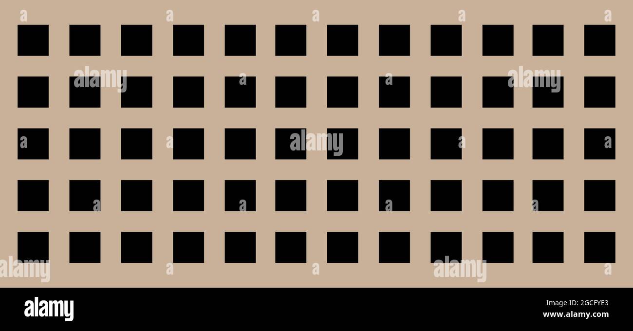 Asse con fori quadrati. Bordo a spina rettangolare marrone sfondo a trama forata per utensili da banco. Illustrazione vettoriale Illustrazione Vettoriale