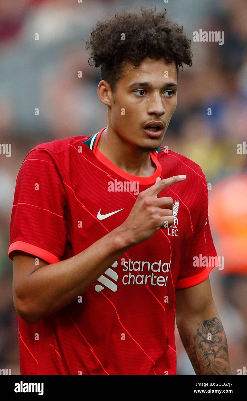 Liverpool, Regno Unito. 8 agosto 2021. Rhys Wiliams di Liverpool durante la partita pre-stagione a Anfield, Liverpool. Il credito immagine dovrebbe essere: Darren Staples/Sportimage Credit: Sportimage/Alamy Live News Foto Stock