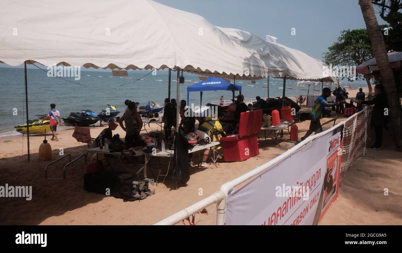 JET SKI WORLD CUP e JET SKI WORLD SERIES Water Sports Jomtien Beach Pattaya Thailandia Foto Stock