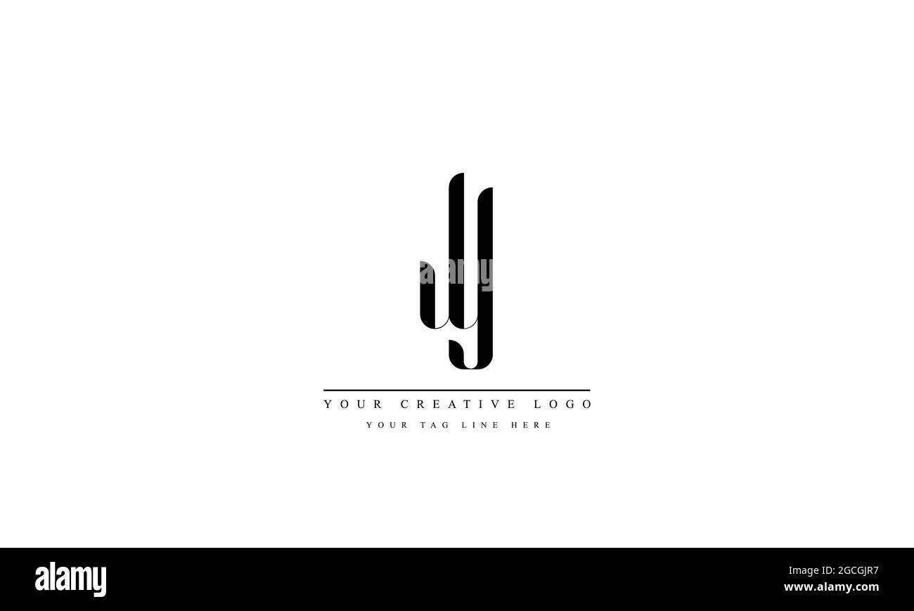 JY YJ J Y modello monogramma del logo vettoriale astratto Illustrazione Vettoriale