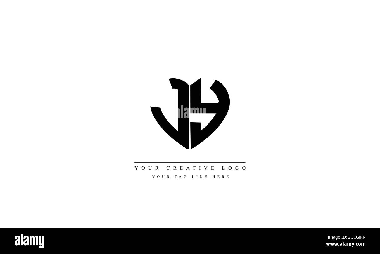 JY YJ J Y modello monogramma del logo vettoriale astratto Illustrazione Vettoriale