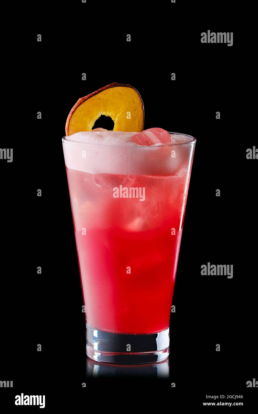 Variazione del club di trifoglio di cocktail isolato su sfondo nero Foto Stock