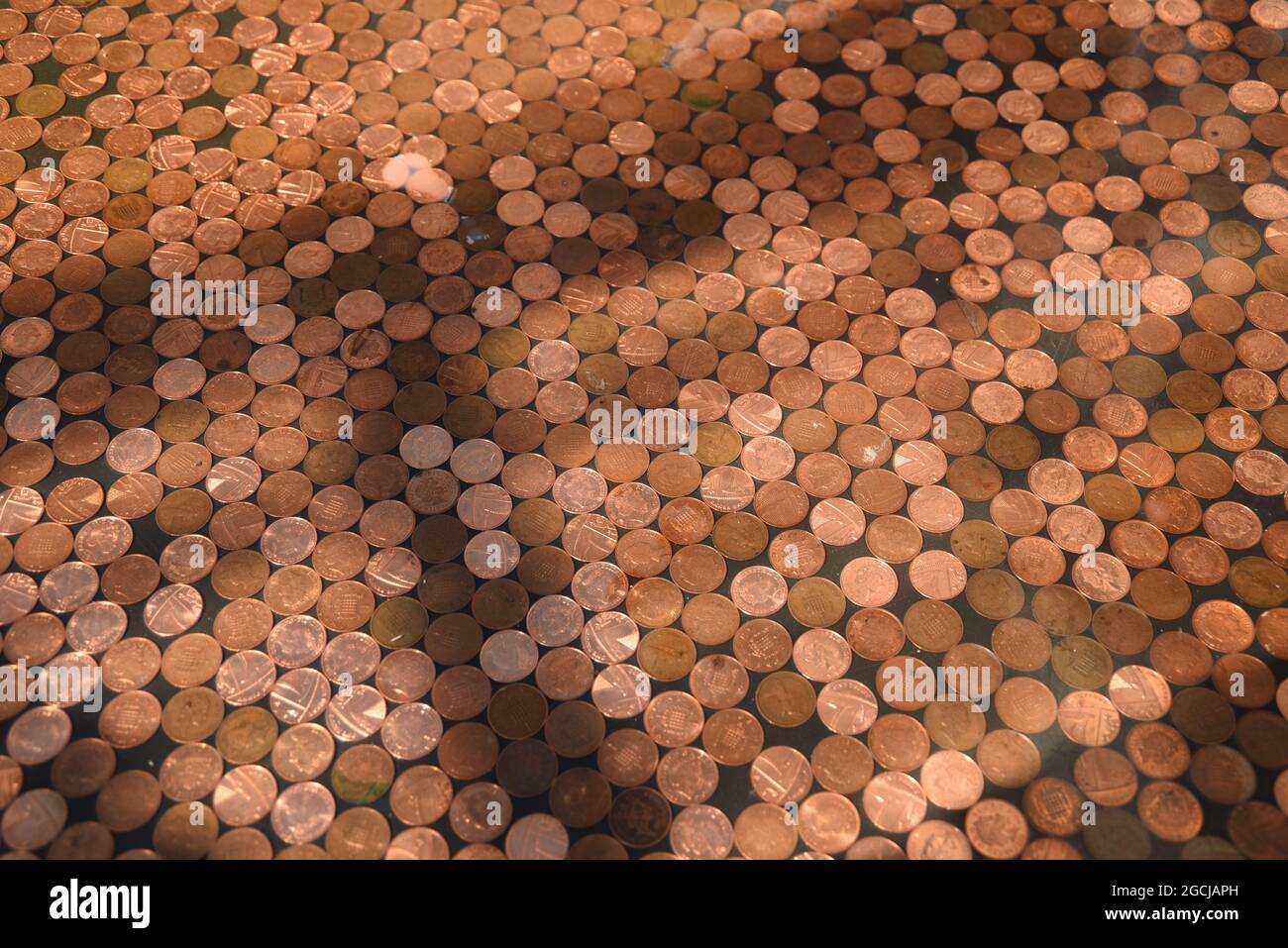 Un penny monete Foto Stock