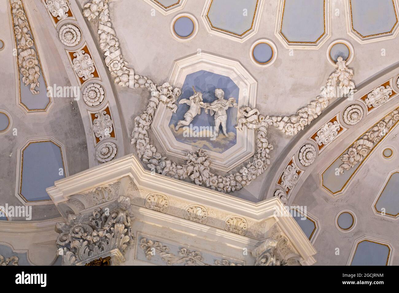 Soffitto, palazzo, Isola Bella, Stresa, Lago maggiore, Piemonte, Italia Foto Stock