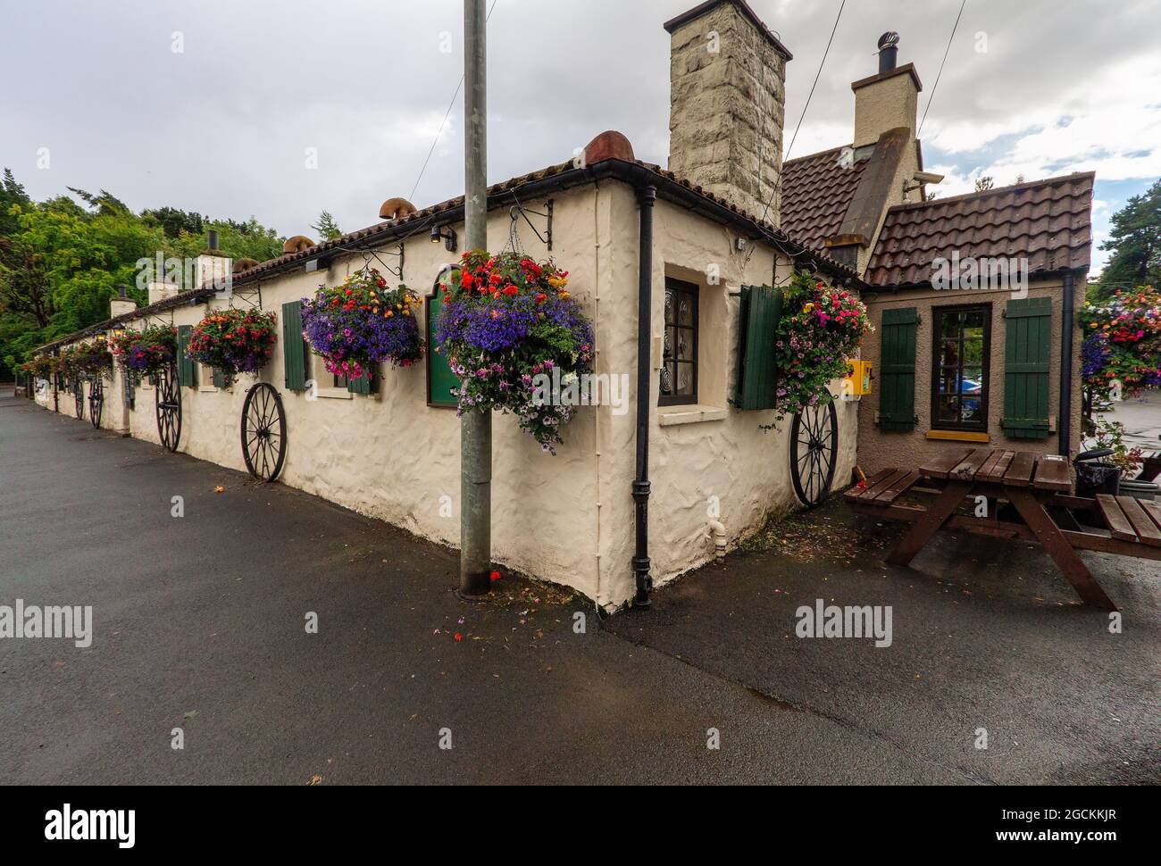 Lo Steading bar e ristorante per un pasto tradizionale nella periferia di Edimburgo, Scozia, Regno Unito Foto Stock