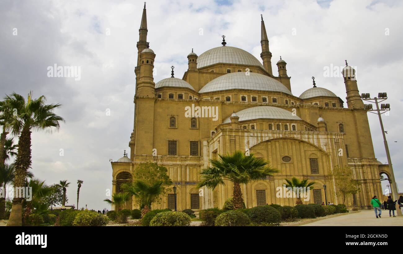 La moschea di Muhammad Ali si trova al Cairo, la capitale dell'Egitto. Foto Stock