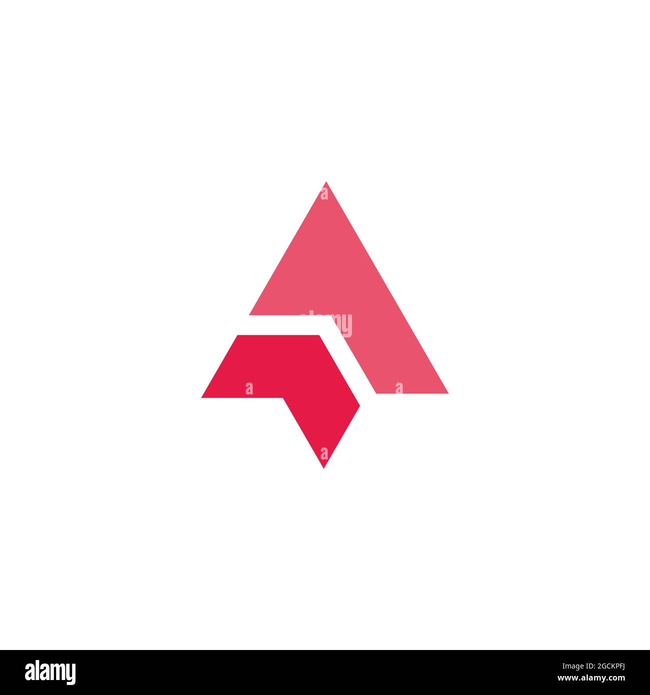 vettore di logo geometrico semplice a doppia freccia Illustrazione Vettoriale