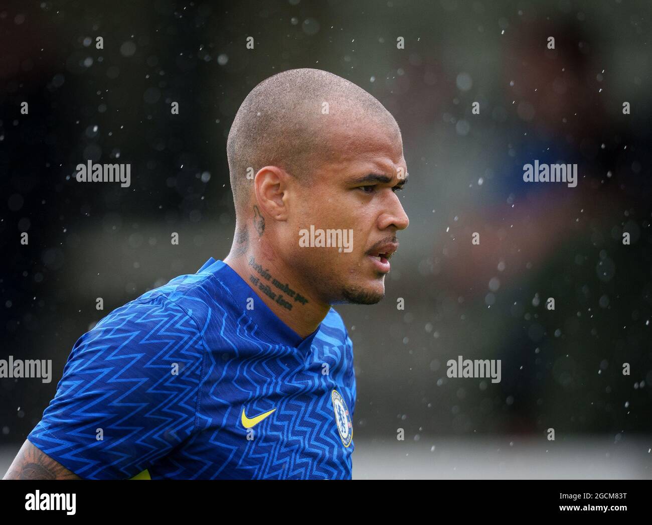 Woking, Regno Unito. 31 luglio 2021. Kenedy of Chelsea U23 durante la partita pre-stagionale 2021/22 tra Woking e Chelsea U23 al Kingfield Stadium di Woking, Inghilterra, il 31 luglio 2021. Foto di Andy Rowland. Credit: Prime Media Images/Alamy Live News Foto Stock