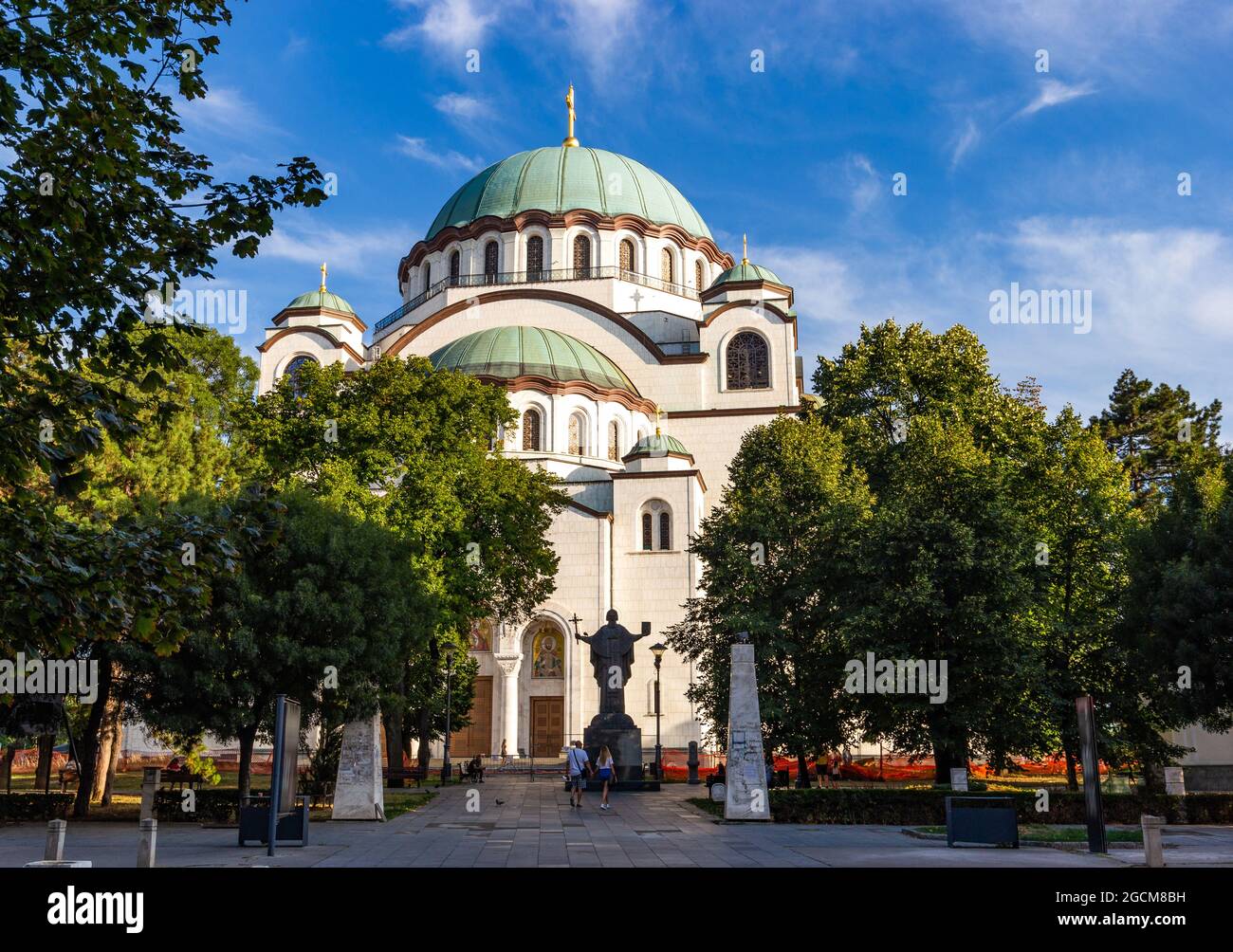 Vista sulla cattedrale di san Sava a Belgrado, Serbia. Foto Stock