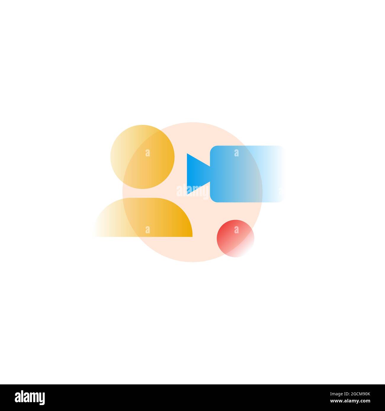Incontro. Icona vettore in stile gradiente. Illustrazione modificabile Illustrazione Vettoriale