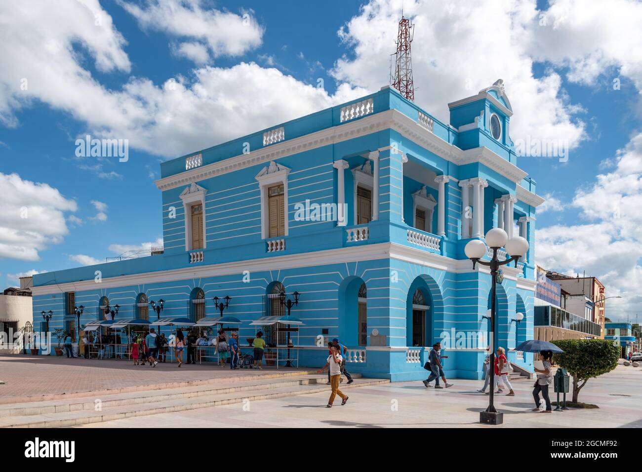 Facciata architettonica del Museo Provinciale, Las Tunas, Cuba Foto Stock