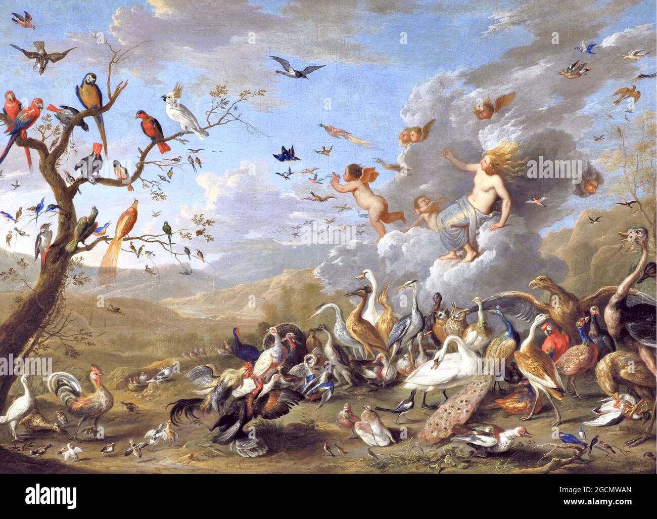 Jan Van Kessel opera intitolata Allegory of Air. Foto Stock