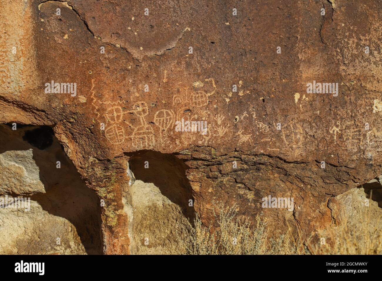 Chidago Canyon di Bishop Petroglyphs Foto Stock