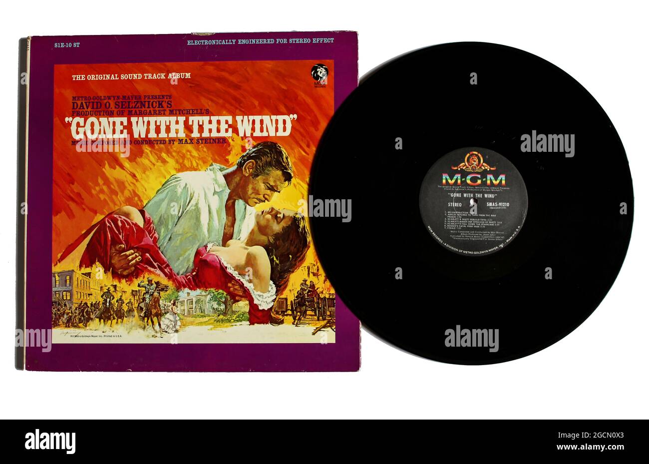 Gone with the Wind Original Motion Picture Soundtrack album su disco LP in vinile. Un epico film romanticismo storico americano del 1939 tratto dal romanzo del 1936 Foto Stock