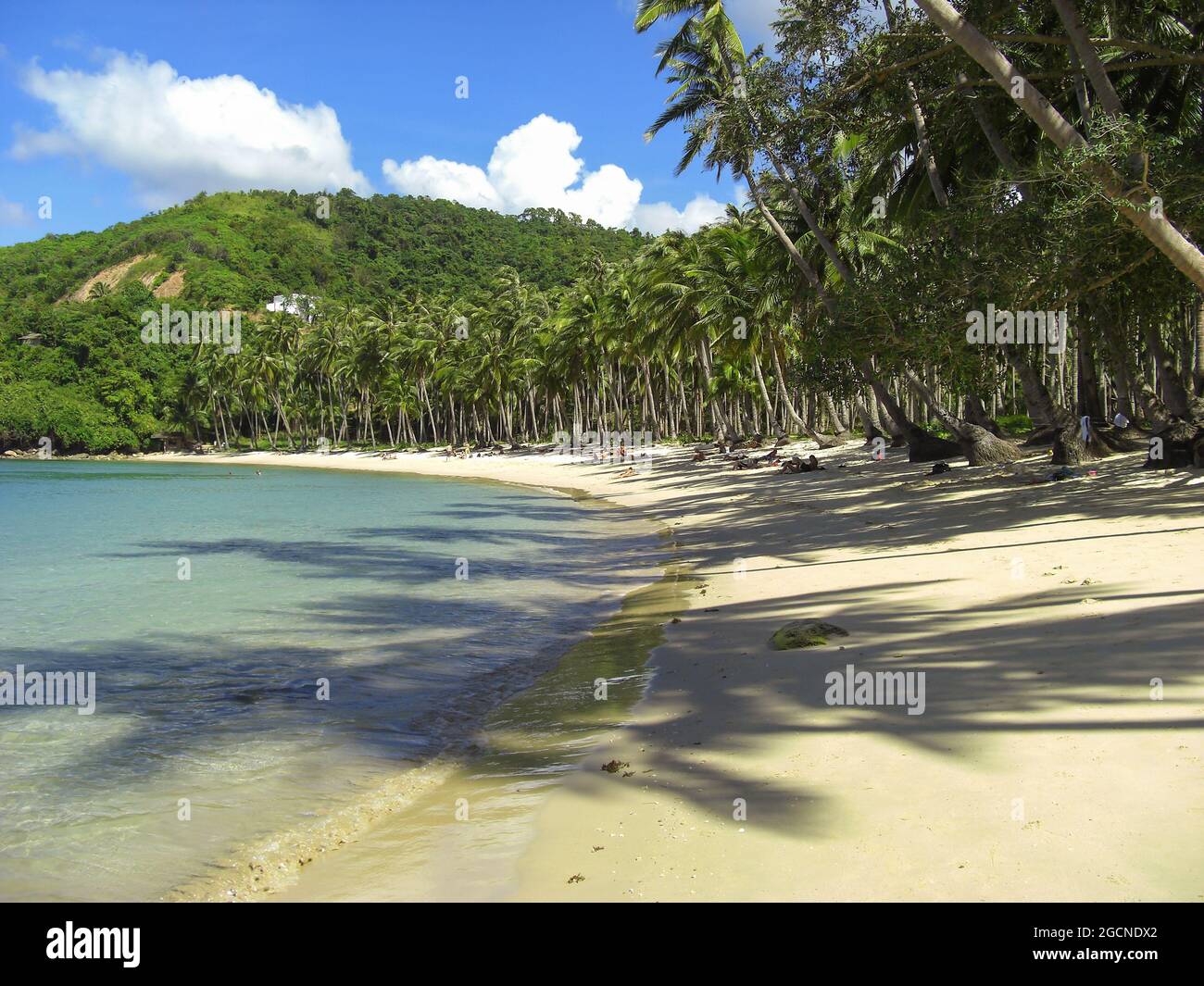 Bella spiaggia vicino a El Nido sull'isola di Palawan sulle Filippine 18.12.2012 Foto Stock