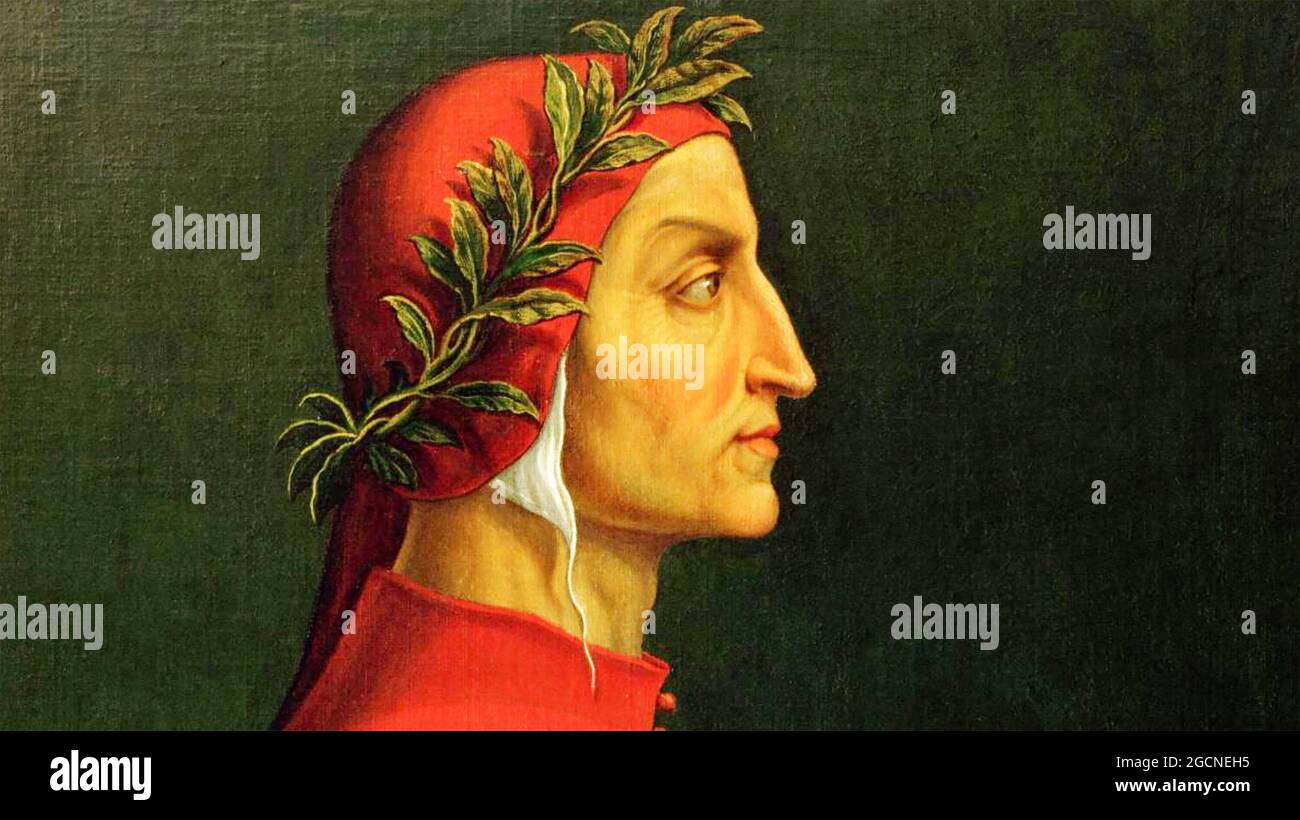 DANTE ALIGHIERI (c 1265-1321) poeta, scrittore e filosofo italiano Foto Stock