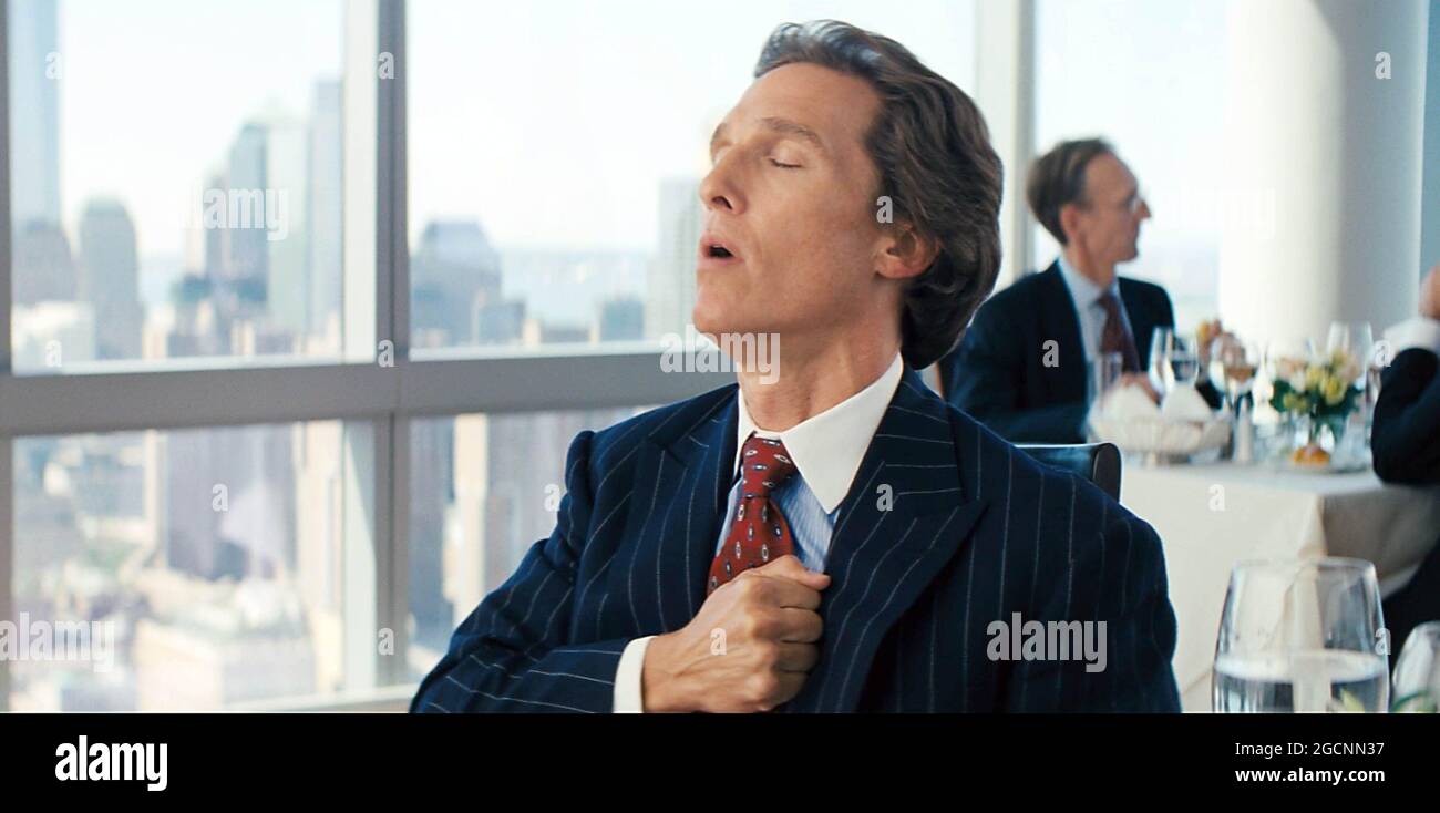 Los Angeles, Stati Uniti. Matthew McConaughey nella promozione ©Paramount  Pictures per il nuovo film: Il lupo di Wall Street (2013). Trama: Un broker  di borsa di New York si rifiuta di cooperare