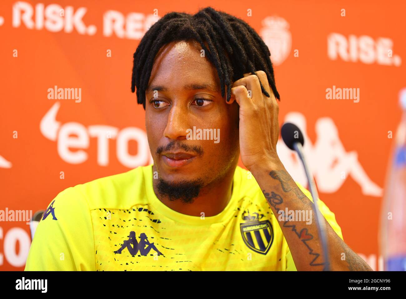 La Turbie, Frankreich. 09 agosto 2021. La Turbie, Francia - 09 agosto 2021: AS Monaco - AC Sparta Conferenza stampa di Praga con Gelson Martins. Mandoga Media Credit: dpa/Alamy Live News Foto Stock