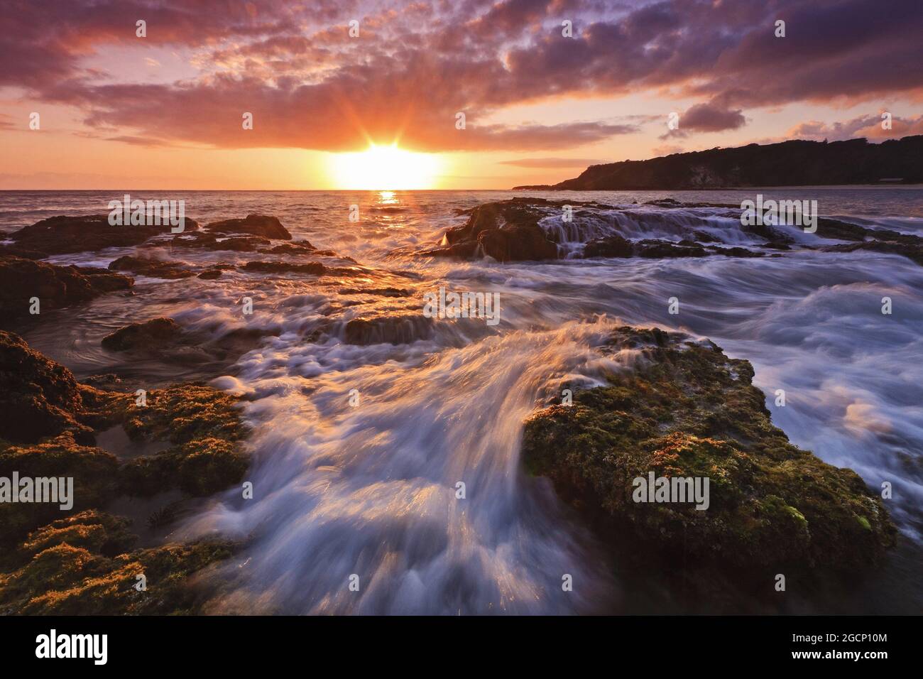 alba a neds spiaggia sull'isola di lord howe Foto Stock