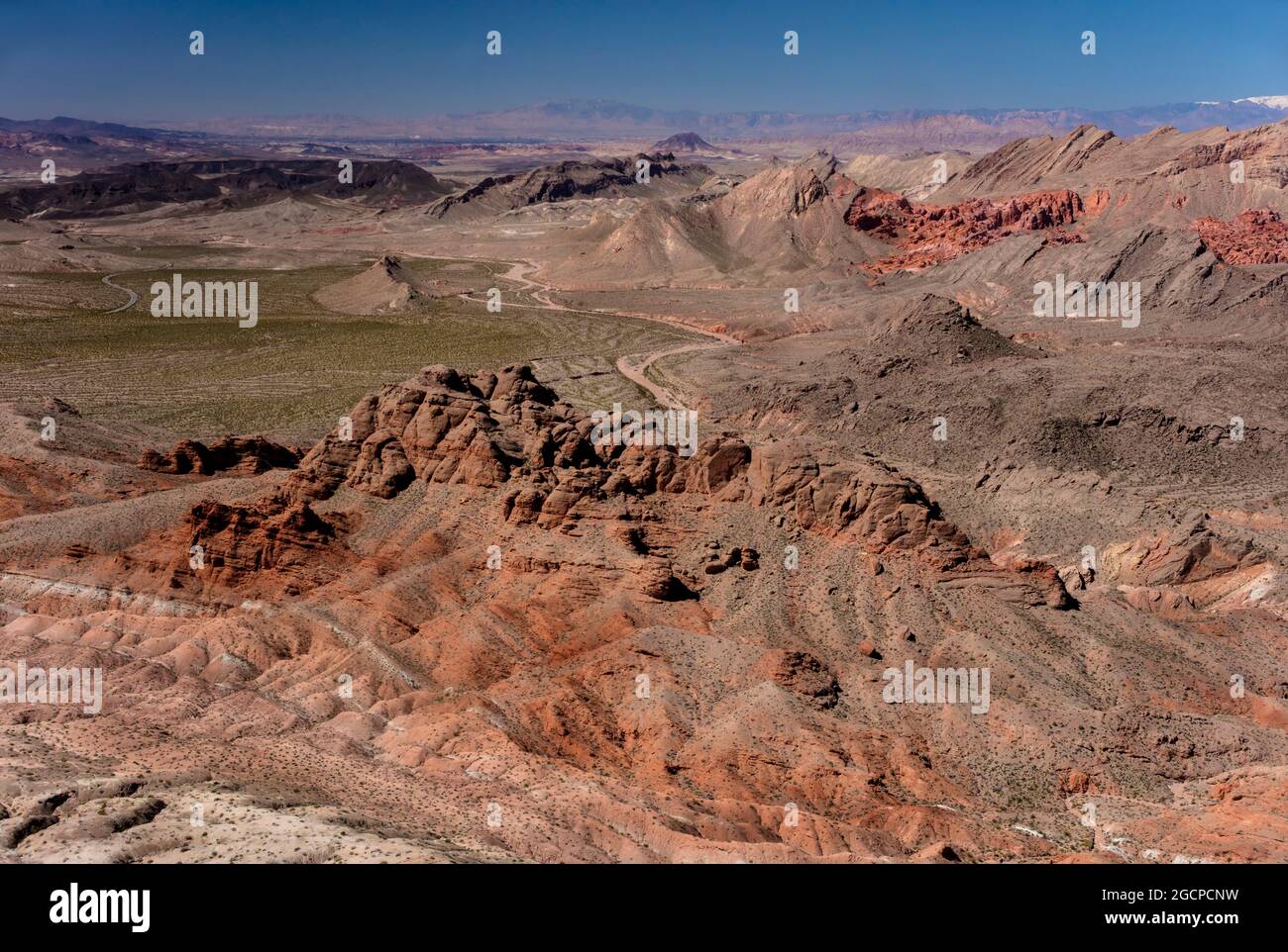 Paesaggio desertico vicino a Las Vegas, Stati Uniti Foto Stock