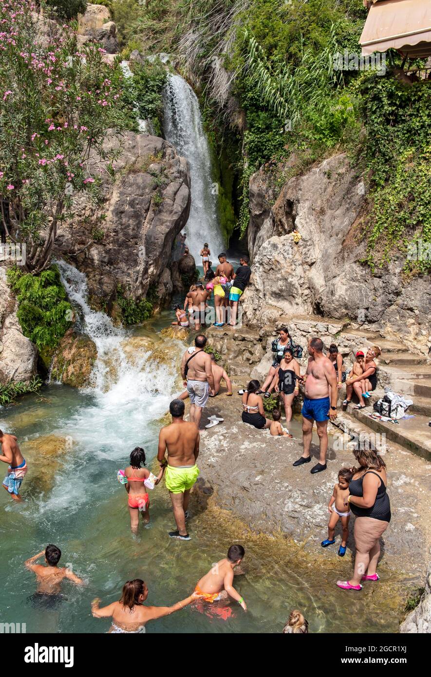 Sorgenti di Las Fuentes del Algar (Fonts de l'Algar), Spagna Foto Stock