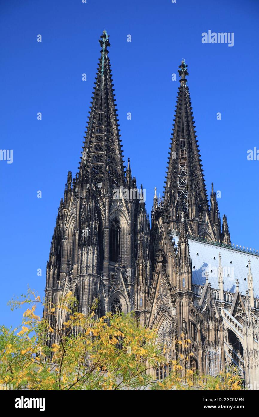 Punto di riferimento di Colonia, Germania. Patrimonio dell'umanità dell'UNESCO in Germania - Cattedrale di Koeln. Foto Stock