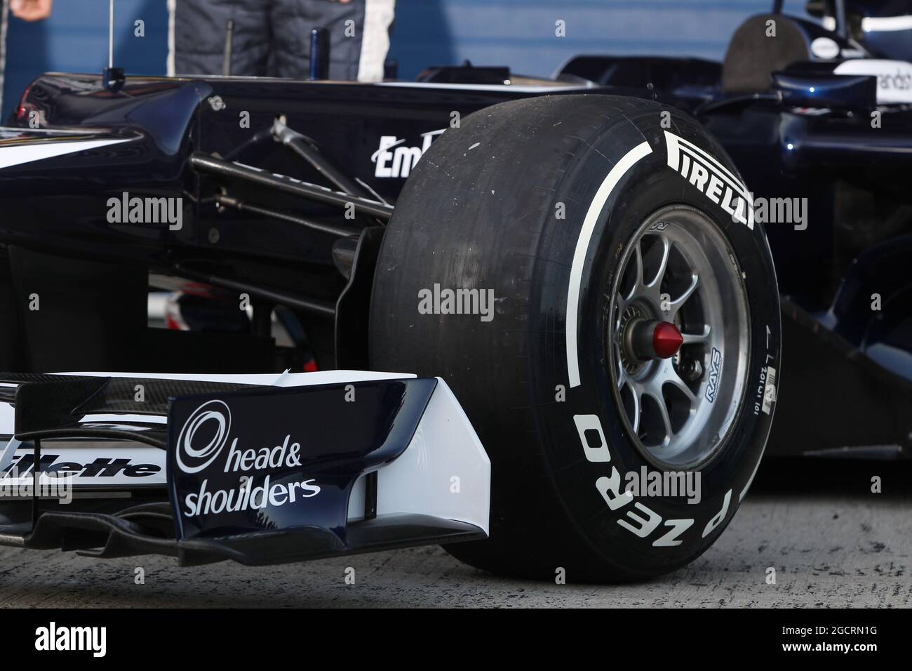 Dettaglio. Williams F1 Team lancio FW34, Jerez, Spagna. 7 febbraio 2012. Foto Stock