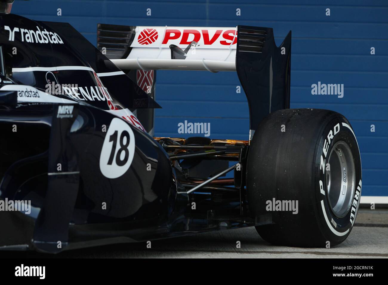 Dettaglio. Williams F1 Team lancio FW34, Jerez, Spagna. 7 febbraio 2012. Foto Stock
