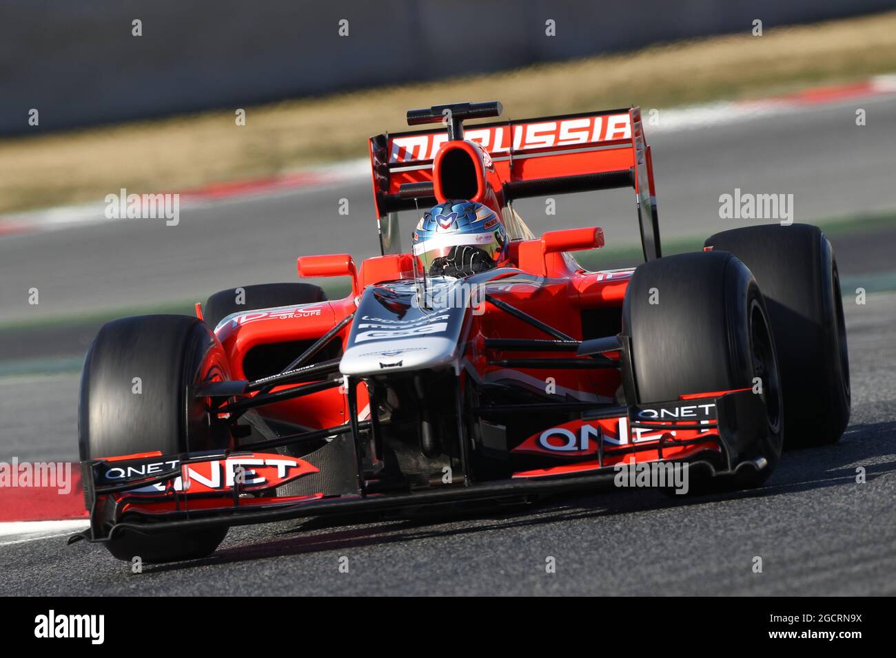 Charles Pic (fra) Marussia F1 Team. Formula uno Testing, Barcellona, Spagna. 21 febbraio 2012. Foto Stock