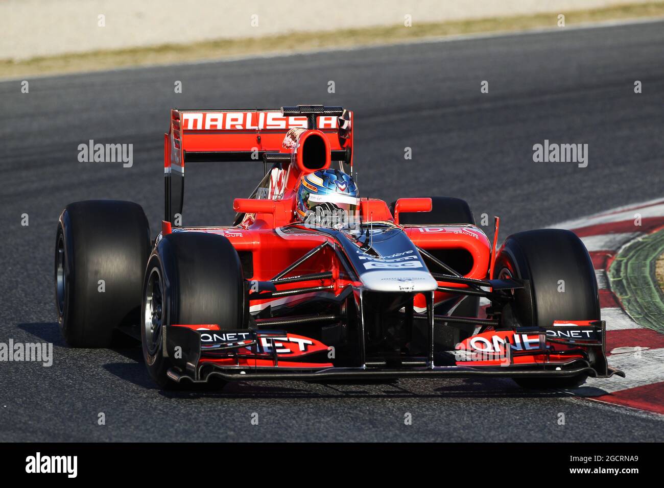 Charles Pic (fra) Marussia F1 Team. Formula uno Testing, Barcellona, Spagna. 21 febbraio 2012. Foto Stock