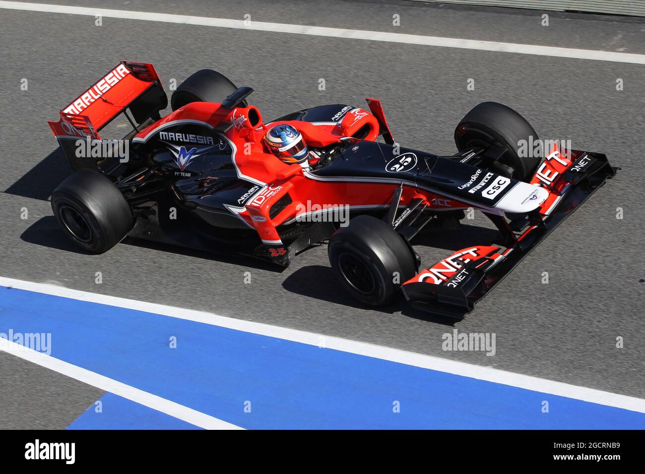 Charles Pic (fra) Marussia F1 Team. Formula uno Testing, Barcellona, Spagna. 21 febbraio 2012. Foto Stock
