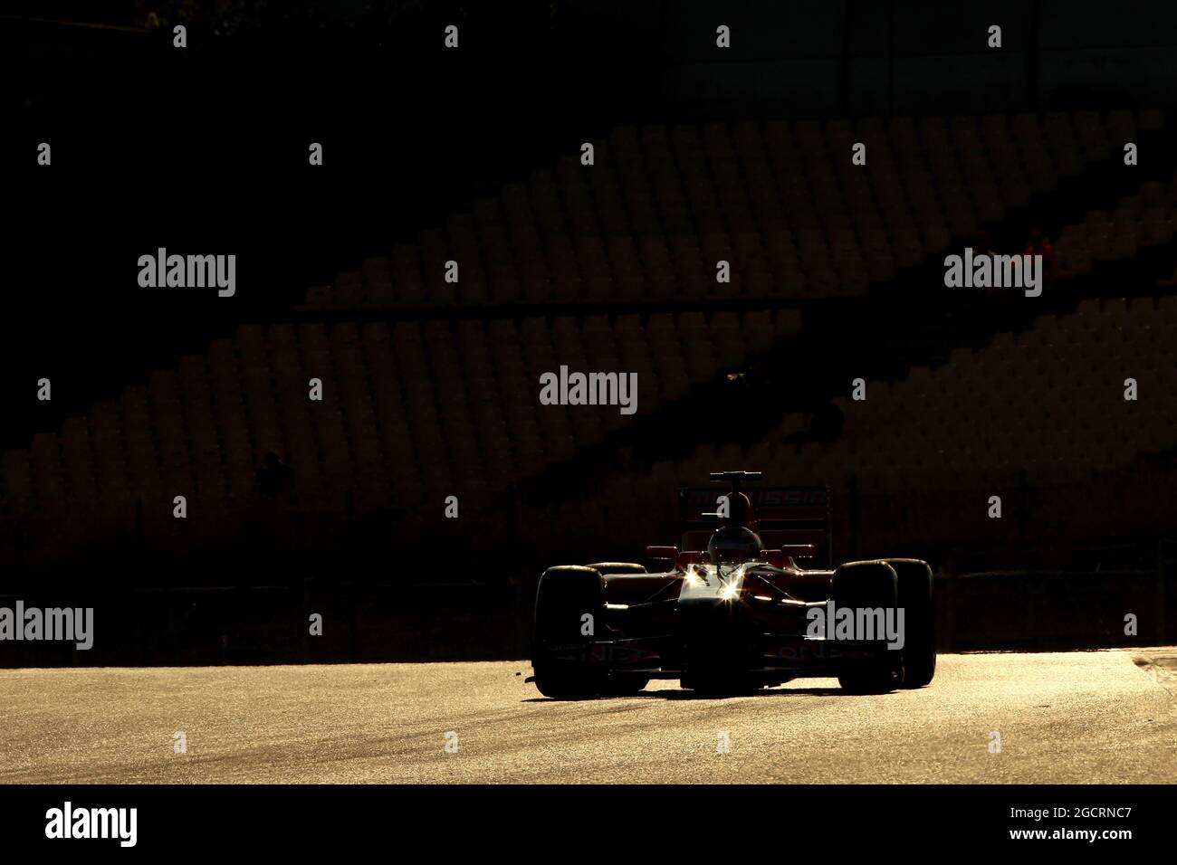 Charles Pic (fra) Marussia F1 Team. Formula uno Testing, Barcellona, Spagna. 21 febbraio 2012. Foto Stock