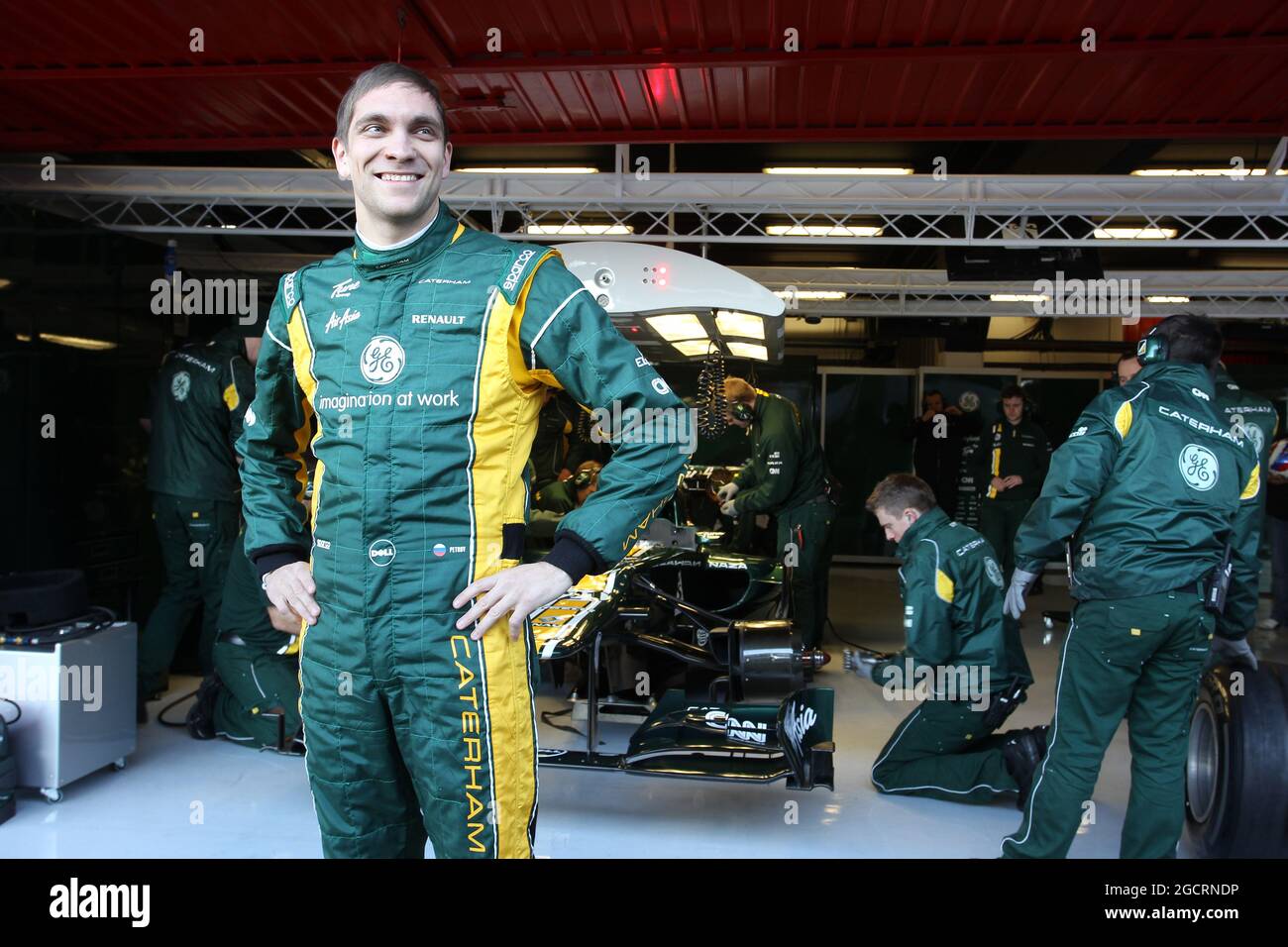 Vitaly Petrov (RUS) Caterham. Formula uno Testing, Barcellona, Spagna. 22 febbraio 2012. Foto Stock